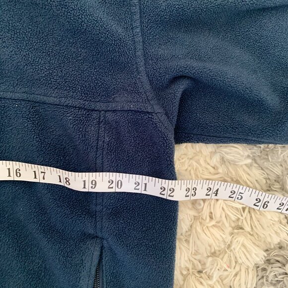 Columbia Fleece Full Zip Sweater Men's Large Navy Blue Outdoor Hiking Camping - Picture 4 of 5